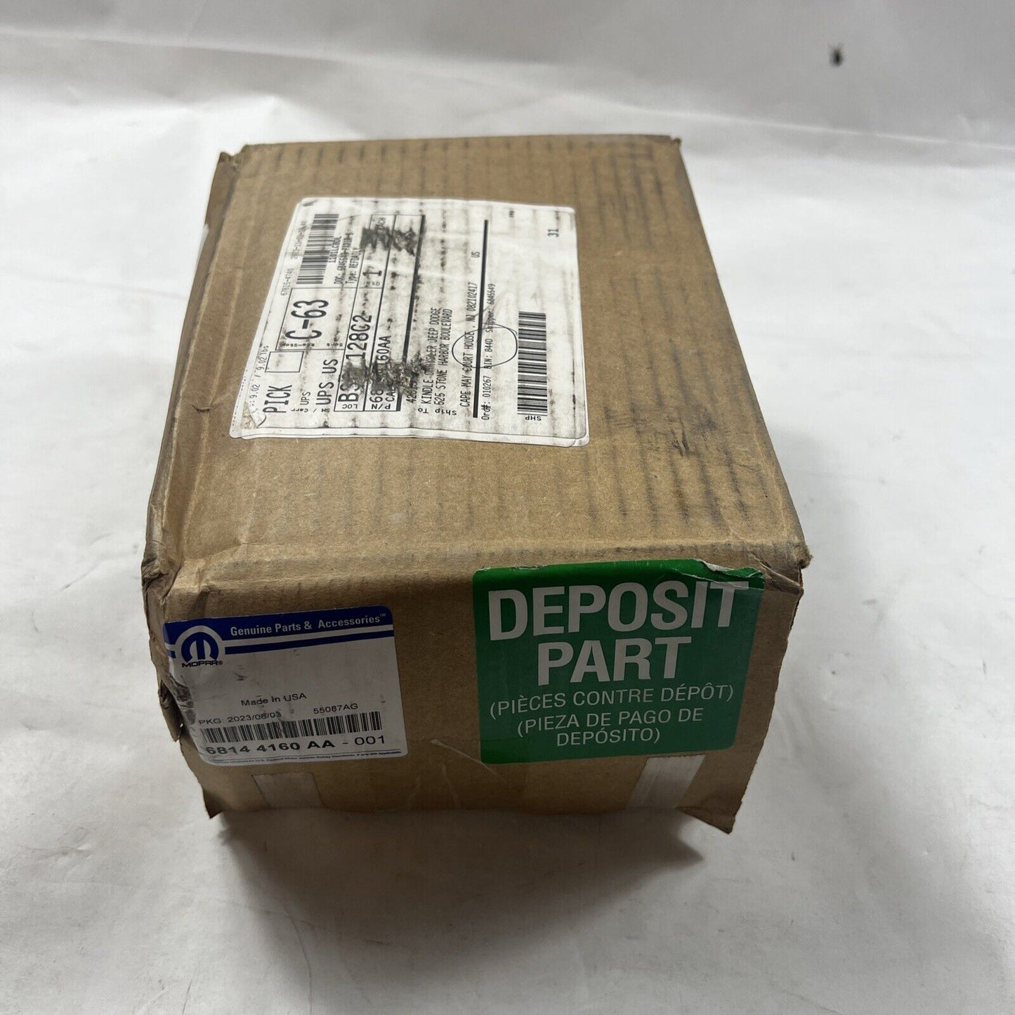 Genuine OEM Mopar Front Right Disc Brake Caliper Assembly 2012-2020 68144160AA