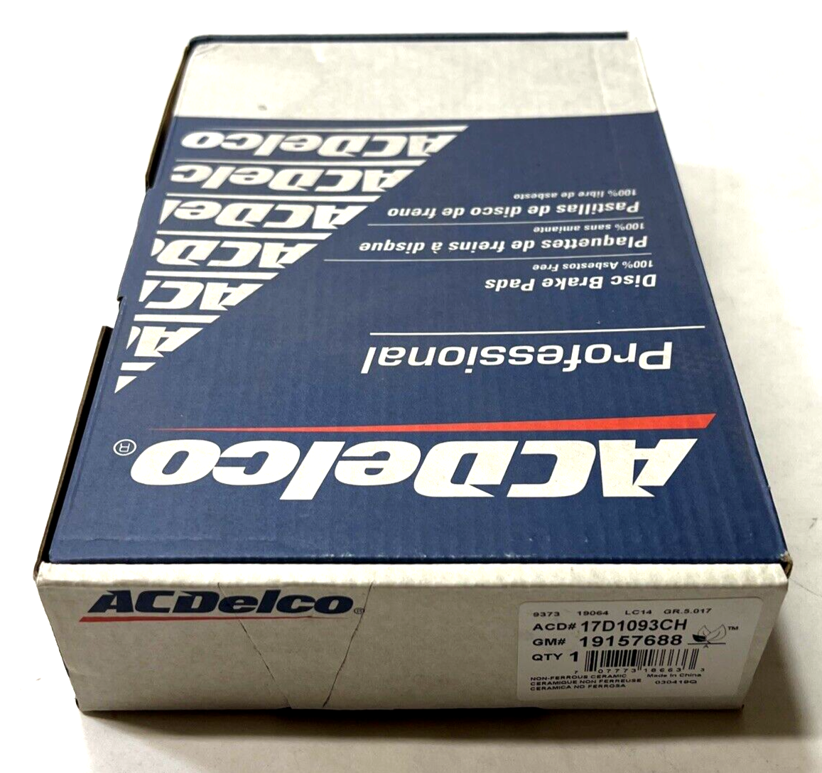 New OEM Genuine GM ACDelco 17D1093CH Rear Disc Brake Pad Set 19157688