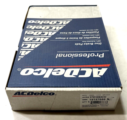 New OEM Genuine GM ACDelco 17D1093CH Rear Disc Brake Pad Set 19157688