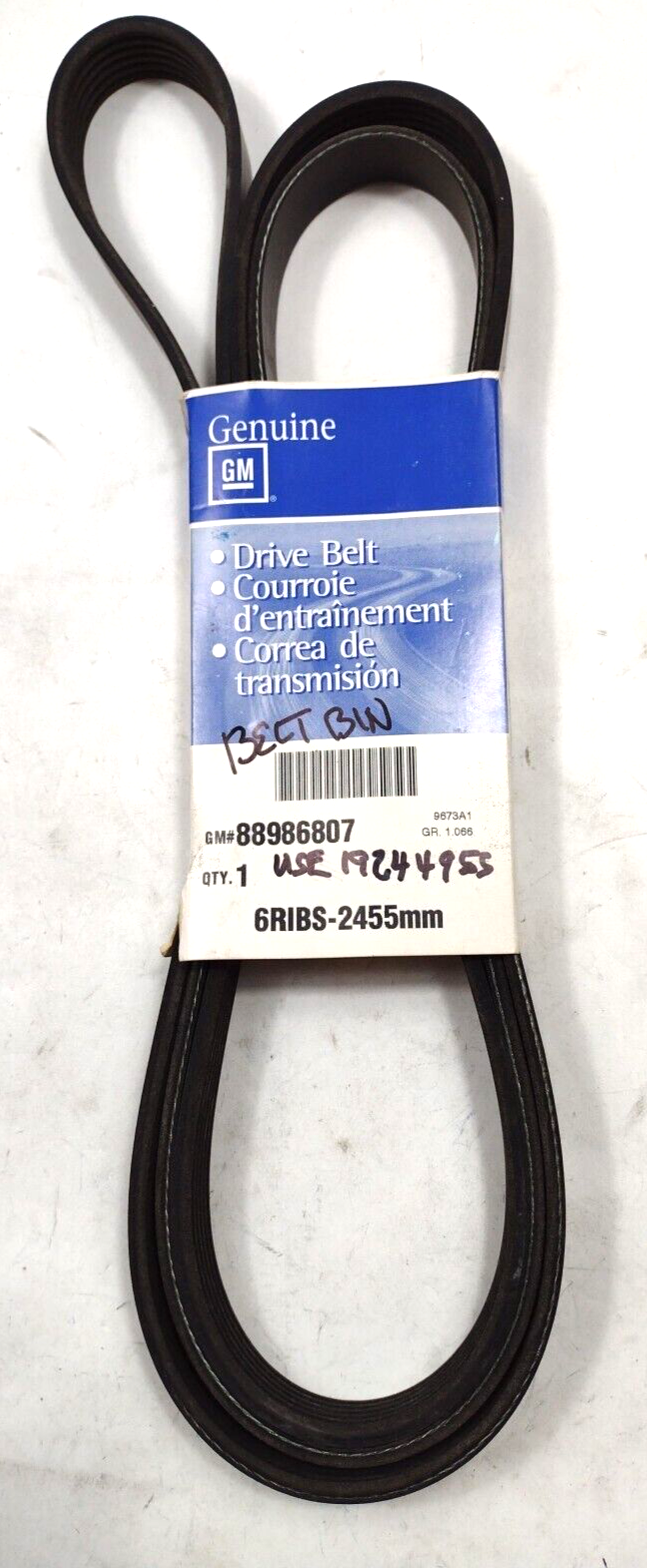 Genuine OEM GM Chevy C2500 V-Ribbed Serpentine Belt 1990-2000 88986807