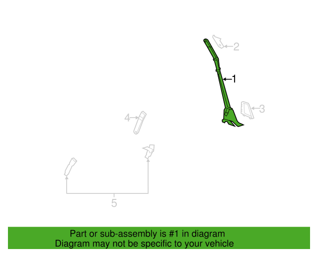 Genuine OEM GM Driver Seat Belt with Retractor and Pre-Tensioner 12-13 19260203
