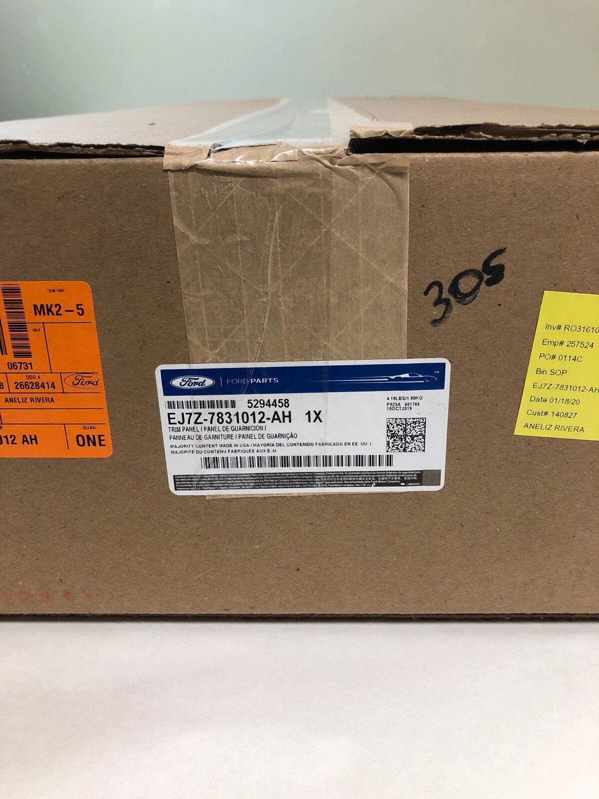 New OEM Lincoln MKC Upper Trim Panel Passenger Side 2015-16 EJ7Z7831012AH