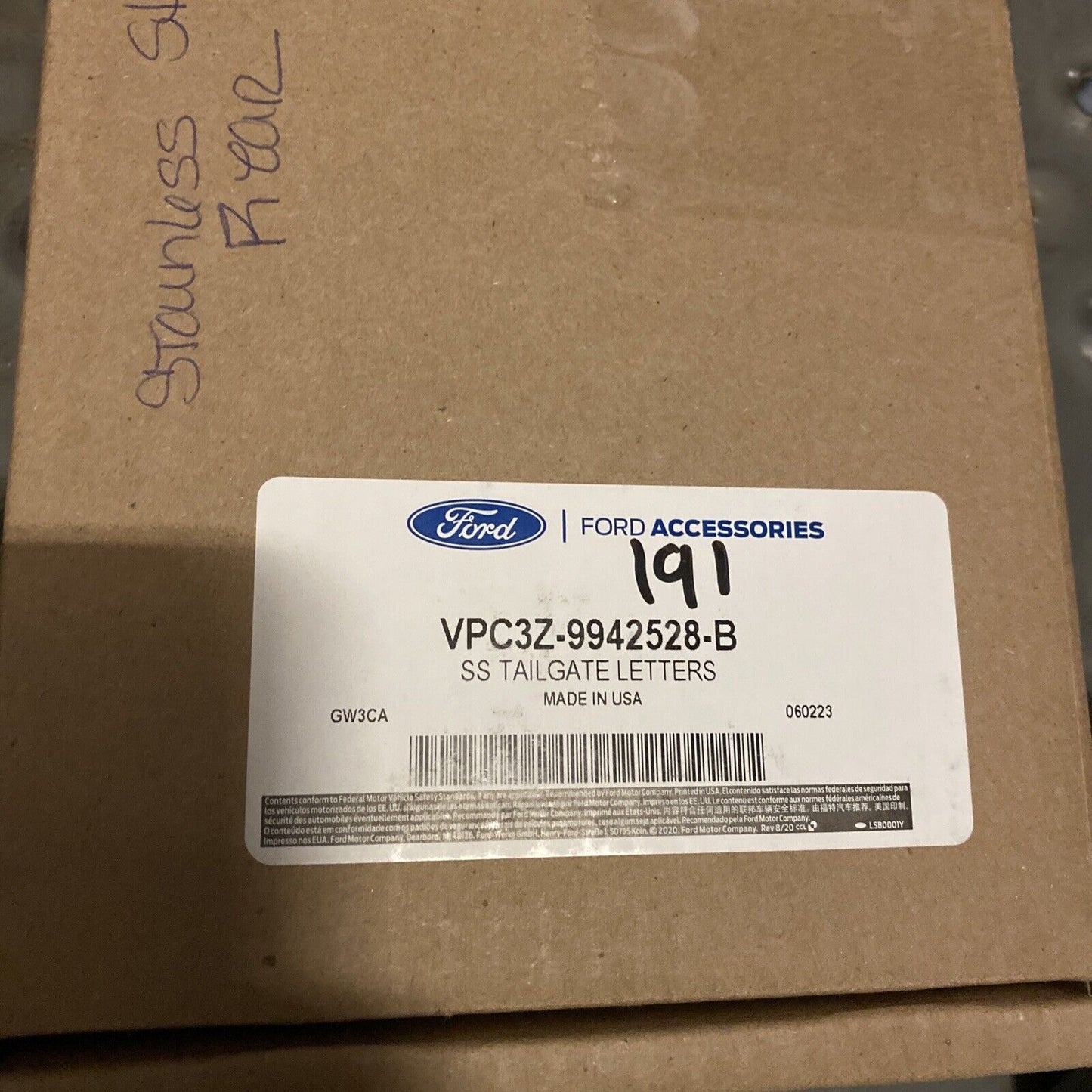 NEW OEM Ford Super Duty Polished Stainless Tailgate Letter Emblems VPC3Z9942528B