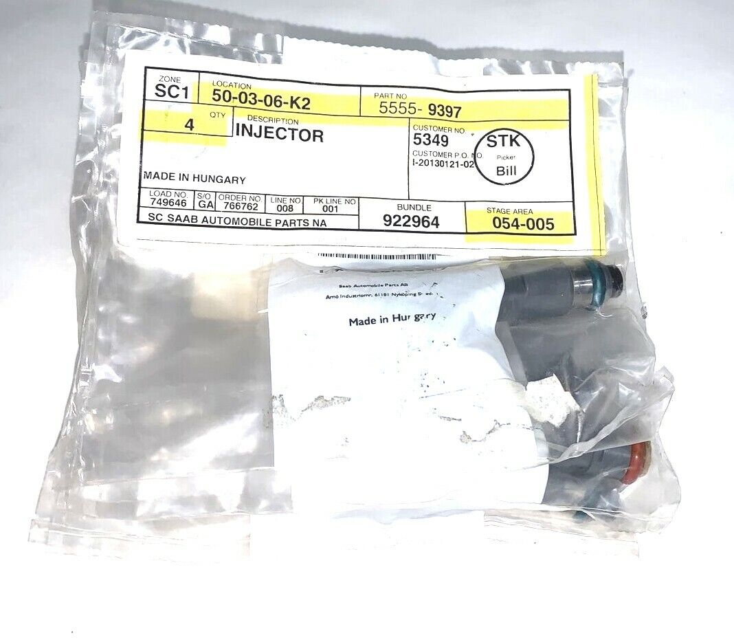 New OEM SAAB Fuel Injector 2007-2011 9-3 2.0L I4  55559397