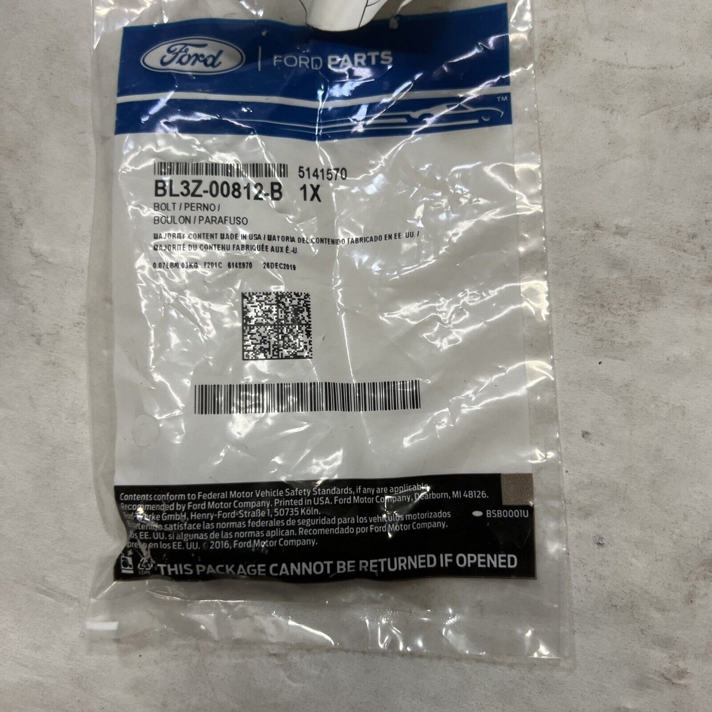New OEM Genuine Ford Bolt BL3Z-00812-B