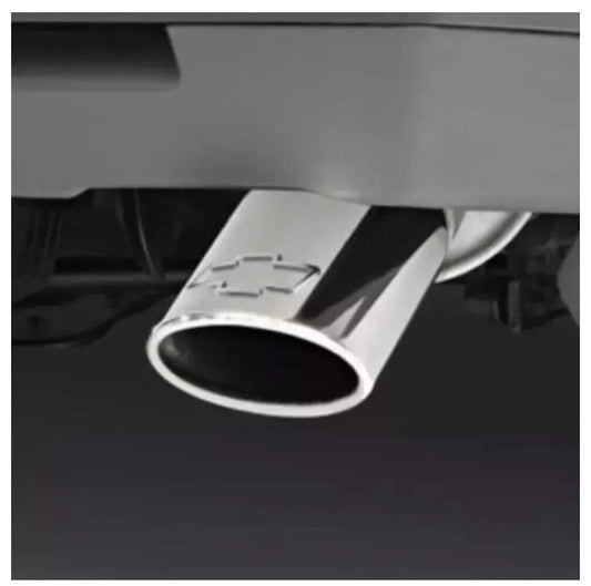 Genuine OEM GM Exhaust Tip Dual Wall Angle Cut w/logo 5.3L 2015-2022 84439200