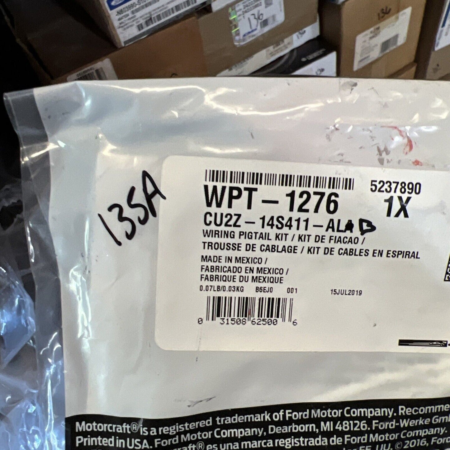 New OEM Genuine Ford Motorcraft WPT-1276 Wire Assembly CU2Z-14S411-ALB