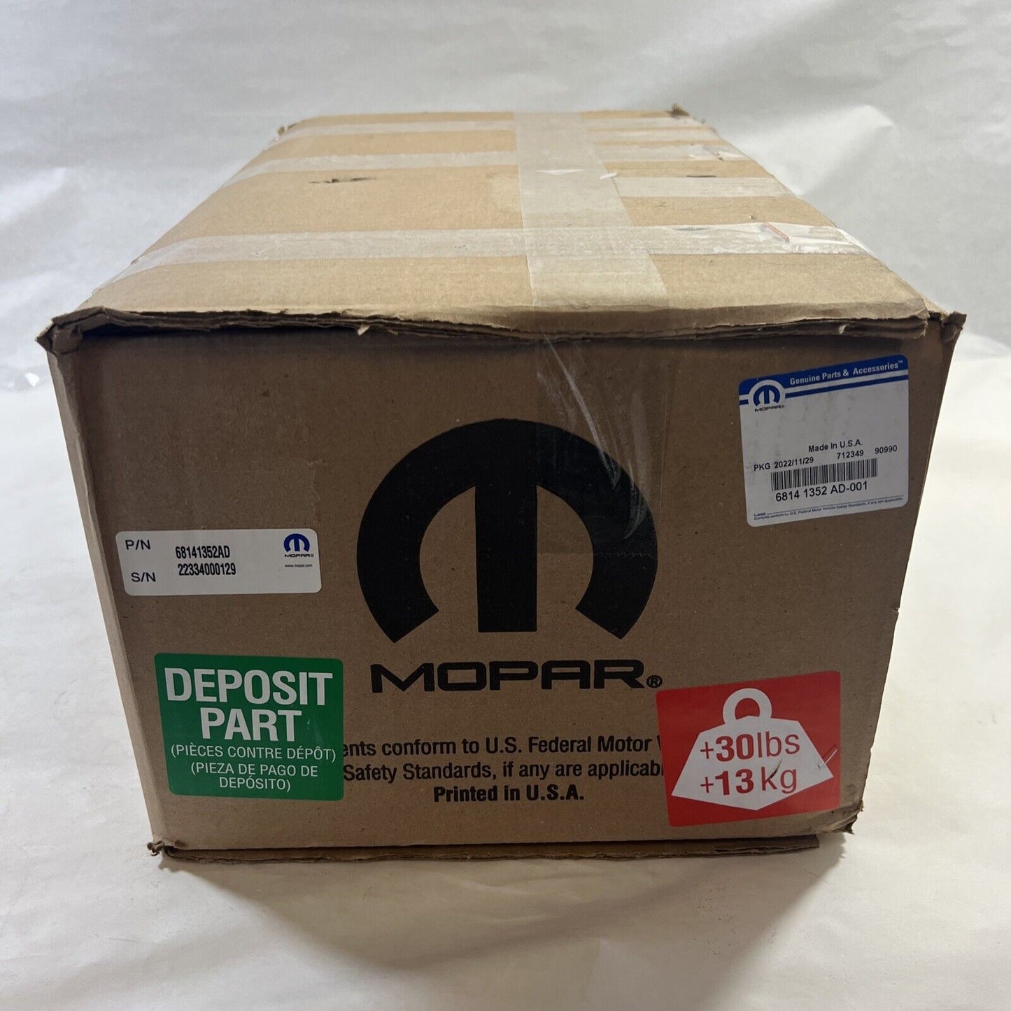 Genuine OEM Mopar 3.6L Right Passenger Side Cylinder Head 2011-2024 68141352AD