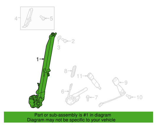 New OEM Ford Explorer Seatbelt Passenger Side Front 2016-19 DB5Z78611B08AC
