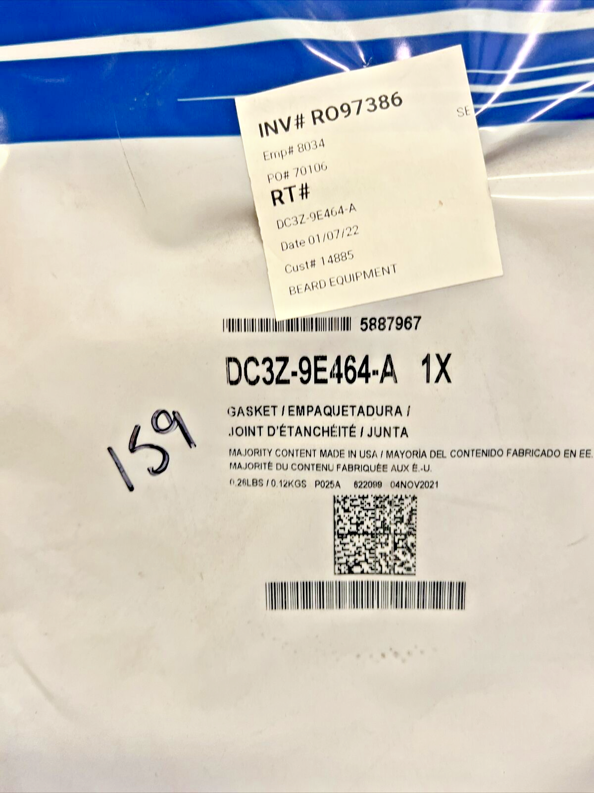 New OEM Genuine Ford F-250 Super Duty 2017-2022 Cooler Gasket DC3Z9E464A