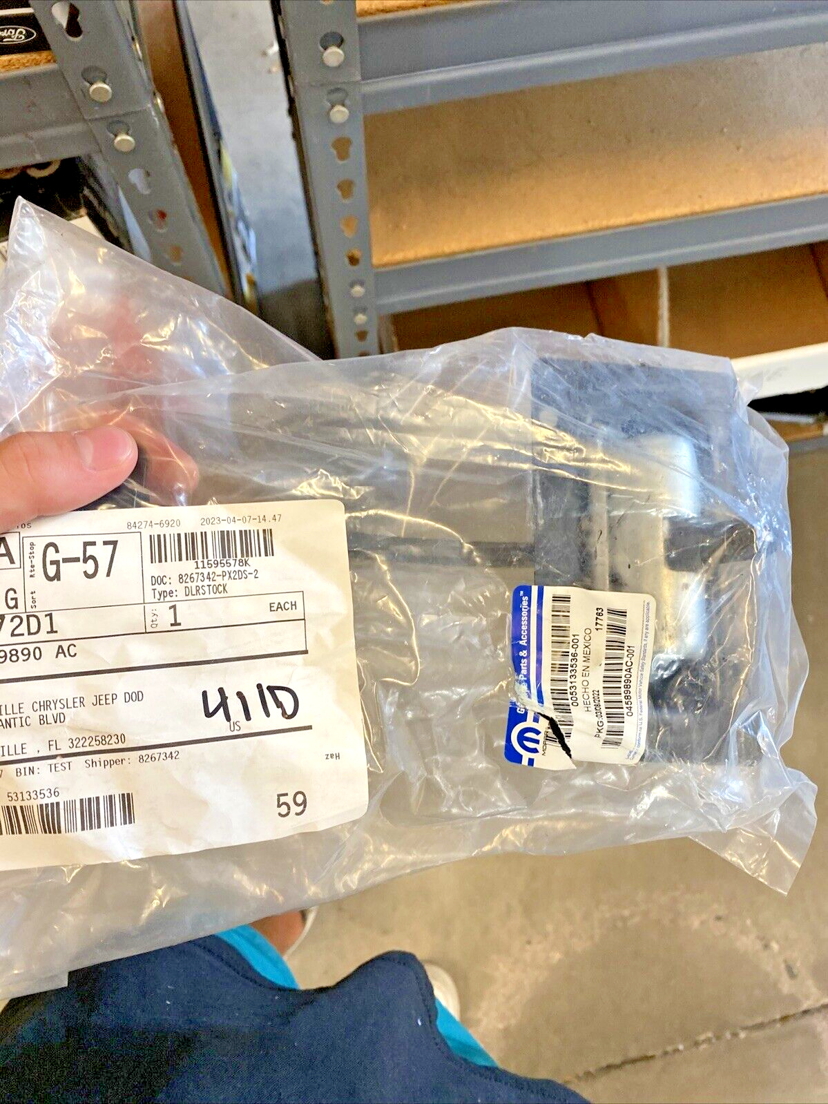 Genuine OEM Mopar Rear Door Gate/Tailgate Check Strap Retaining Arm 4589890AC