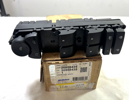 Genuine OEM GM ACDelco Left Side Door Lock & Window Switch 10-17 20958435