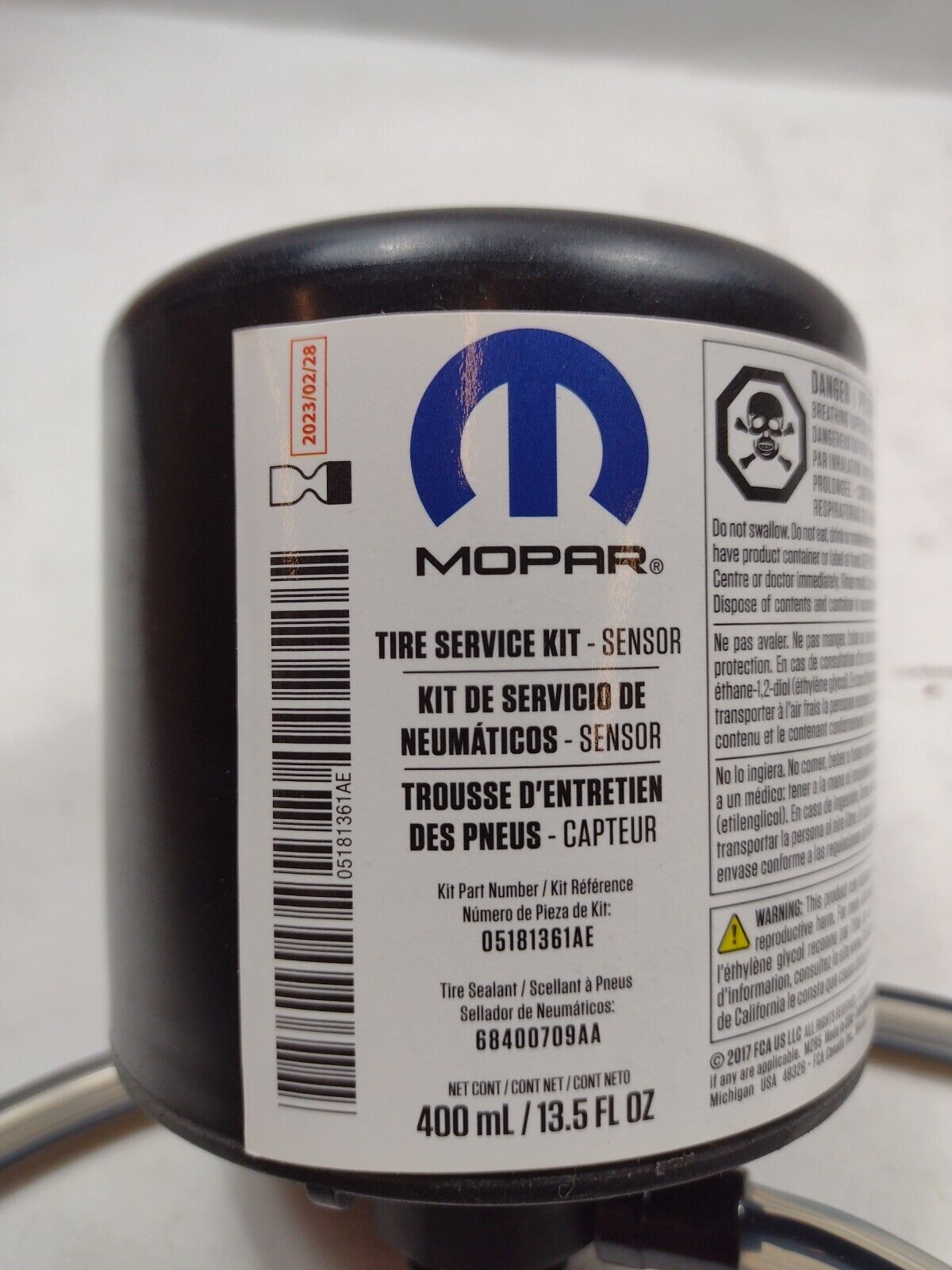 Genuine OEM Mopar Dodge Challenger Tire Inflator Sealant Canister 68400709AA