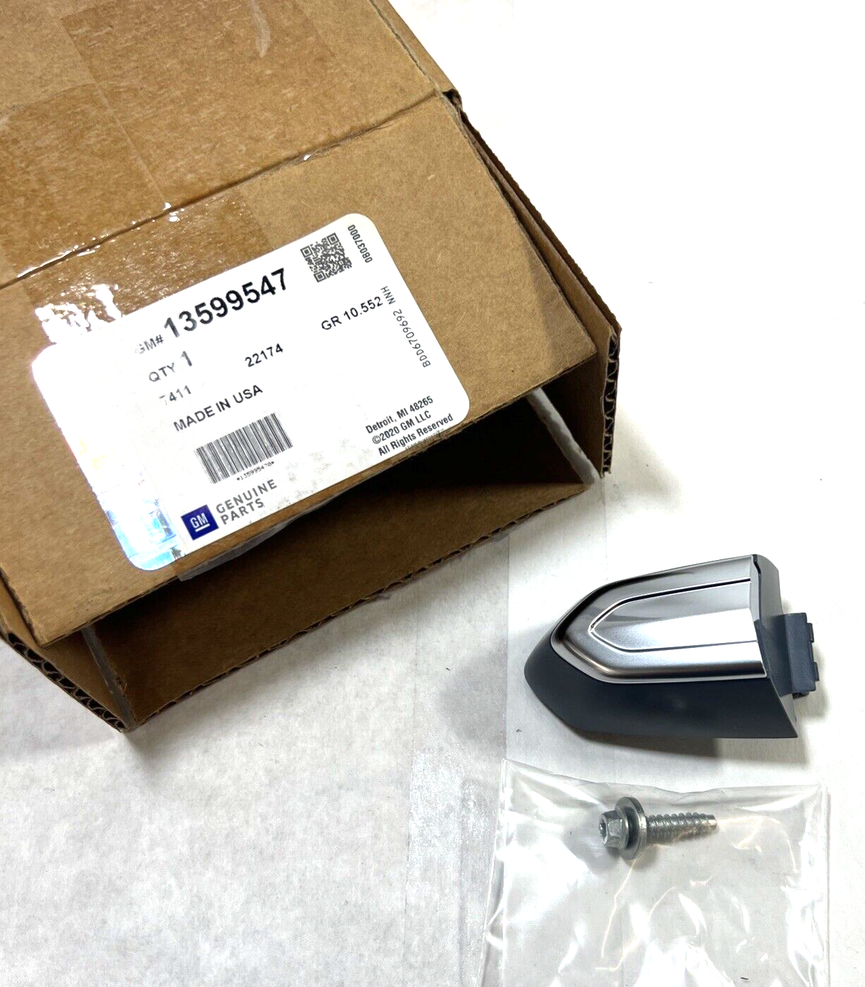 Genuine OEM GM CT4 Rear Side Door Lock Cylinder Cap 2013-2023 13599547