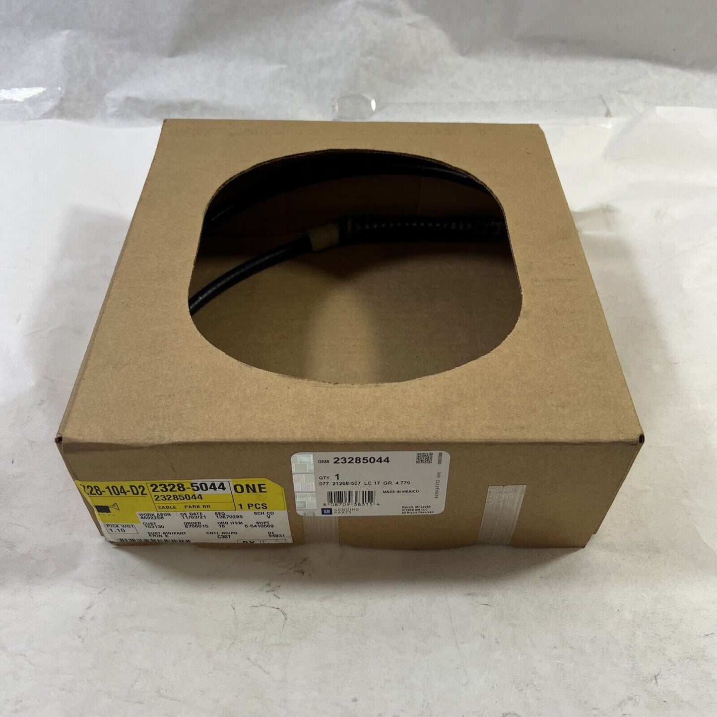 Genuine OEM GM Rear Left Driver Side Parking Brake Cable 2015-2020 23285044