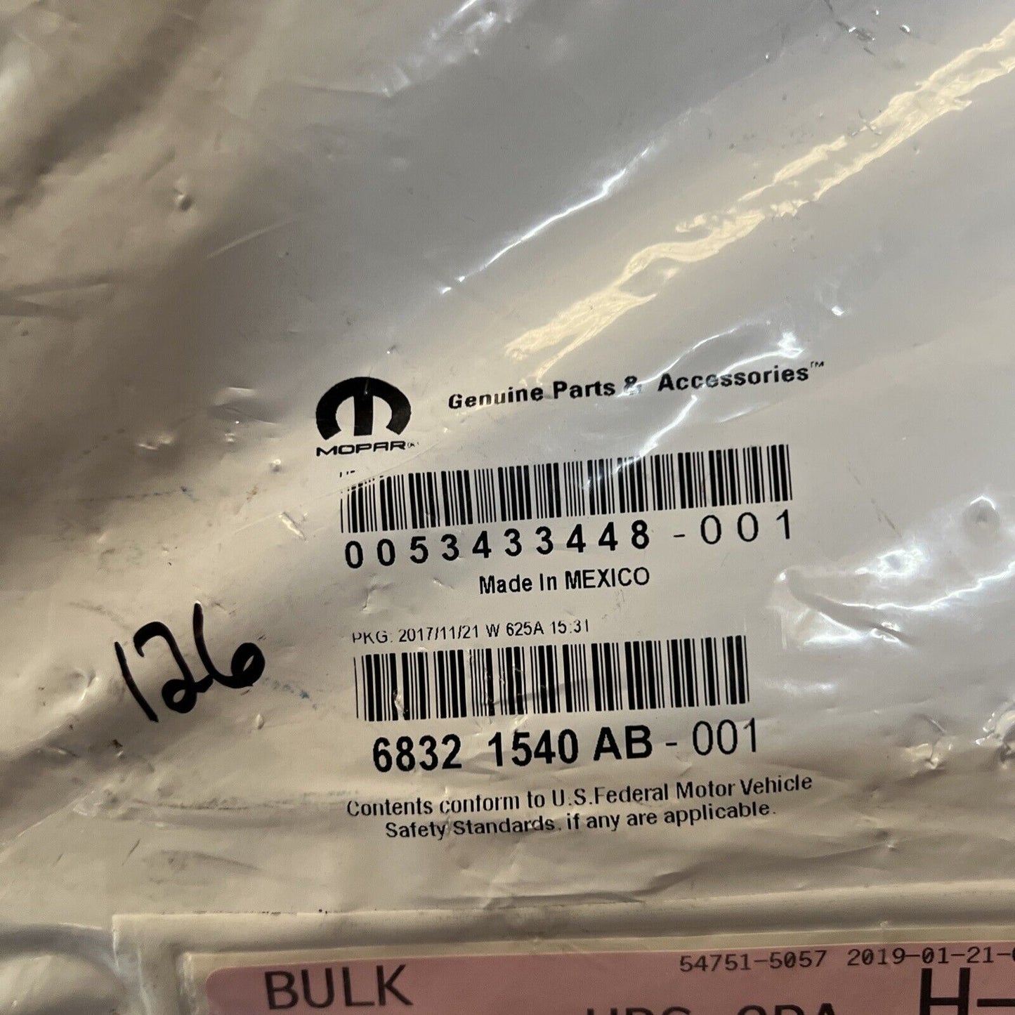 Genuine OEM Mopar Compass Battery Cable Harness 2018-2022 68321540AB