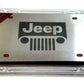 New License Plate Laser Etched Jeep Grill Logo Autogold PL.JEEG.ES