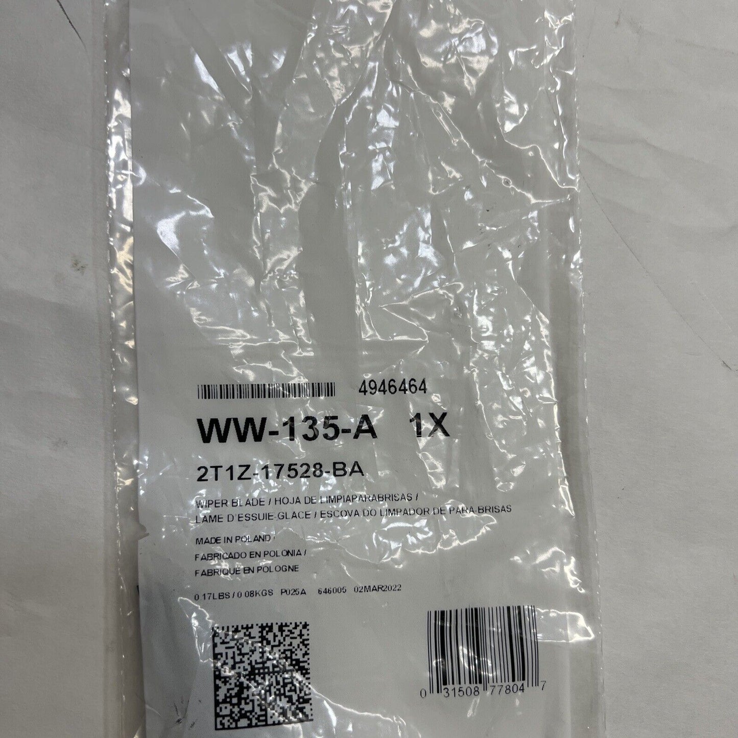 Genuine OEM Ford Transit Connect Windshield Wiper Blade 10-13 Motorcraft WW135A