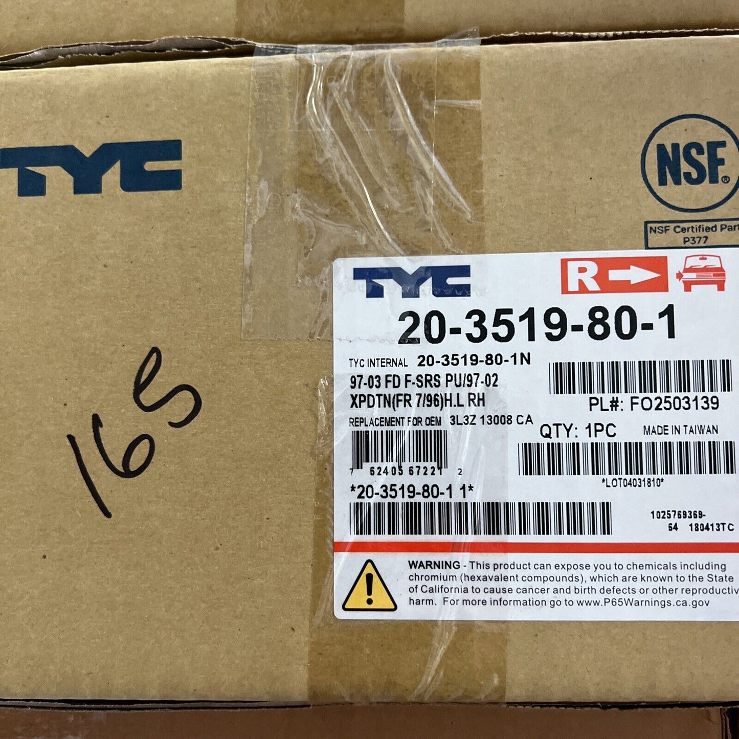 New OEM Genuine Right 1A Auto Headlight Assembly 203519801