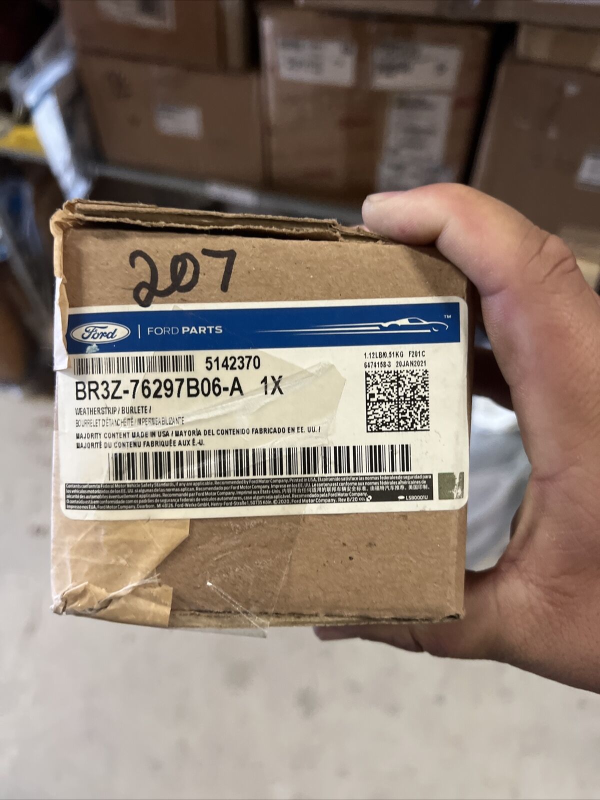 New OEM Ford Mustang Weatherstrip Right Passenger BR3Z-76297B06-A