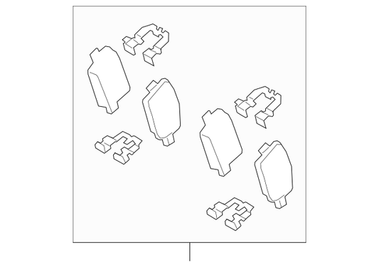 Genuine OEM Hyundai Santa Fe Rear Disc Brake Pad Kit 2021-2023 58302P2A30