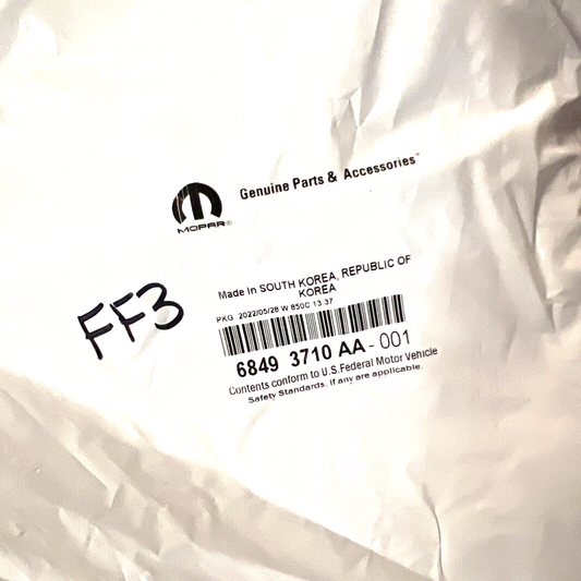 Genuine OEM Mopar Jeep Cherokee 2019-2023 Seal-Hood To Fender 68493710AA