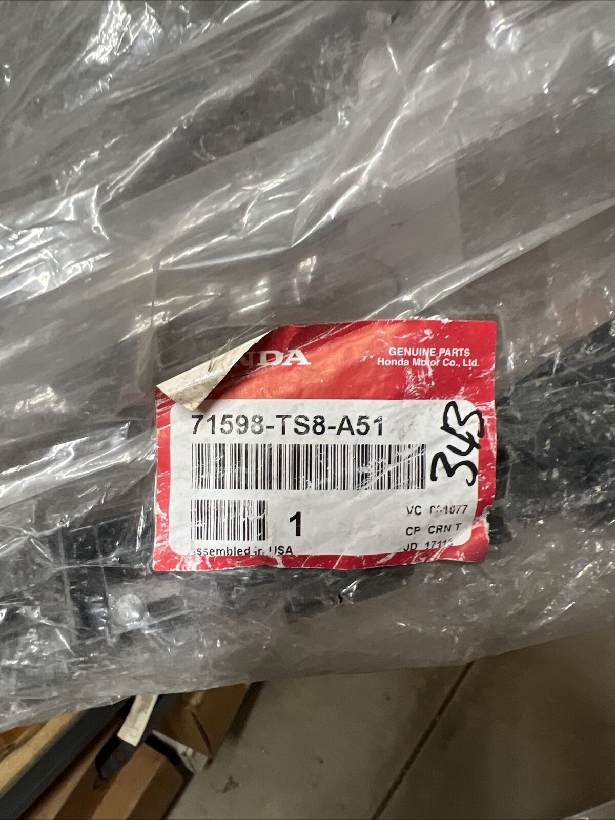 New OEM Genuine Honda Civic 2012-2013 Rear Left Spacer Bumper 71598TS8A01