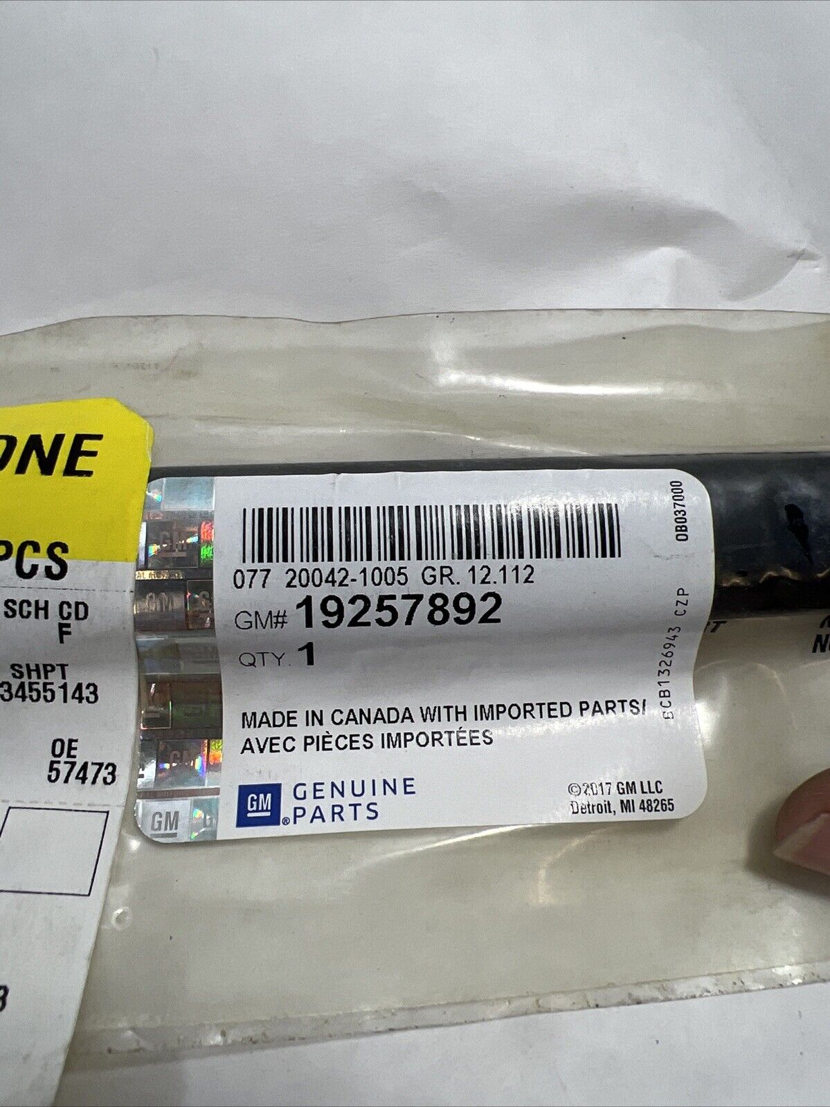 Genuine OEM GM Chevrolet Front Left Driver Side Door Side Molding 06-16 19257892