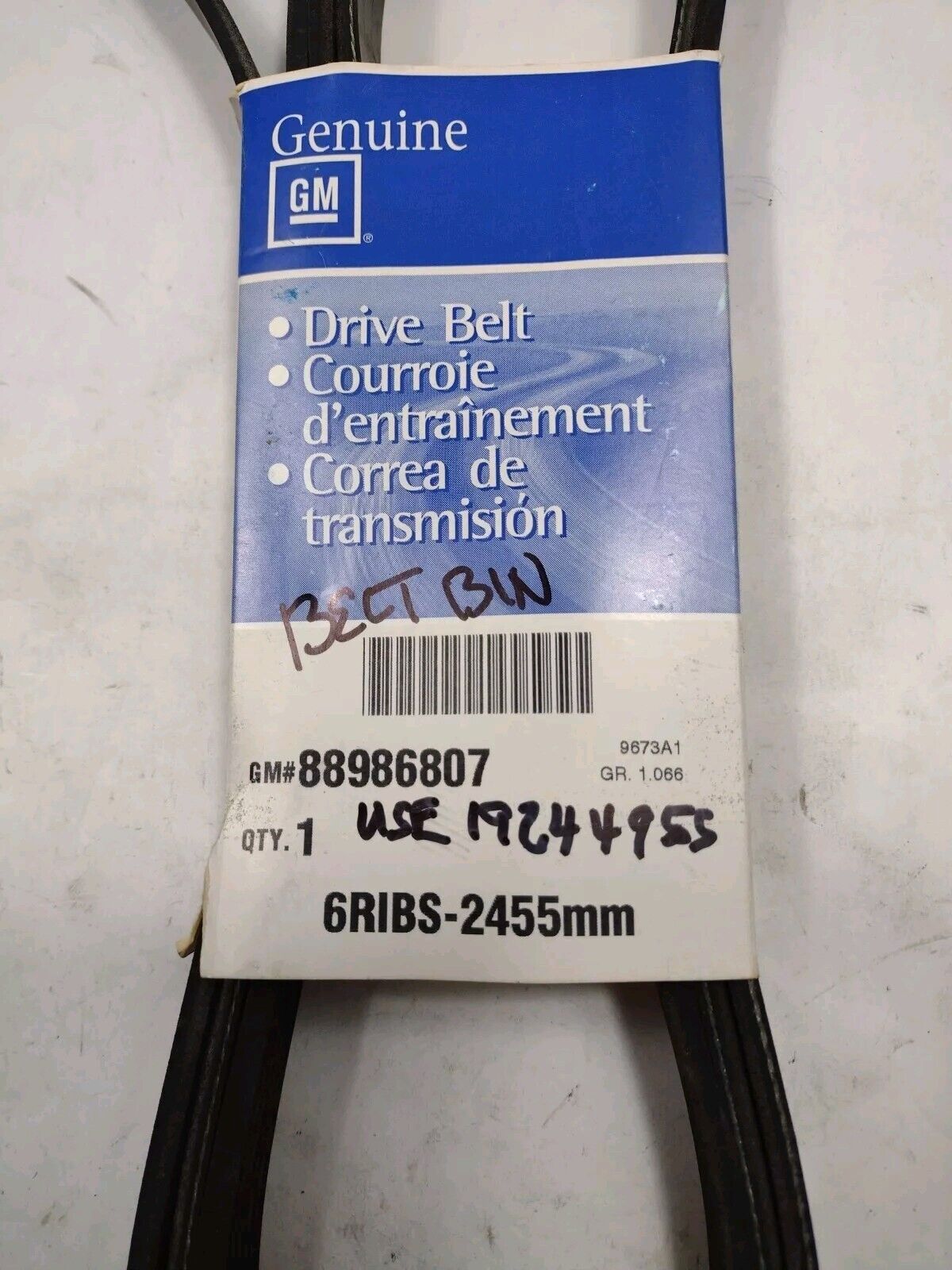 Genuine OEM GM Chevy C2500 V-Ribbed Serpentine Belt 1990-2000 88986807