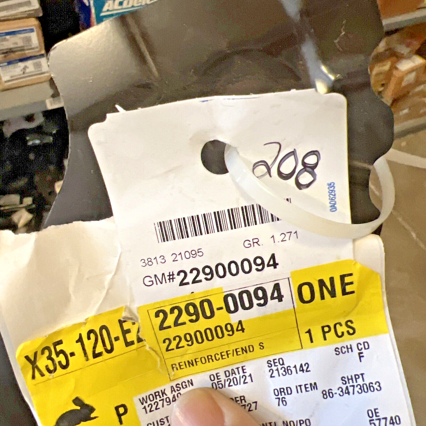 Genuine OEM GM Front Left Radiator Core Support-Upper Reinforcement 22900094