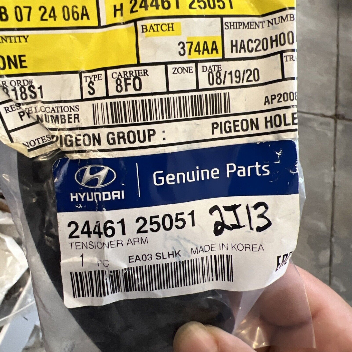 Genuine OEM Hyundai Sonata Tucson Oil Pump Chain Guide 2.4L 2006-2015 2446125051