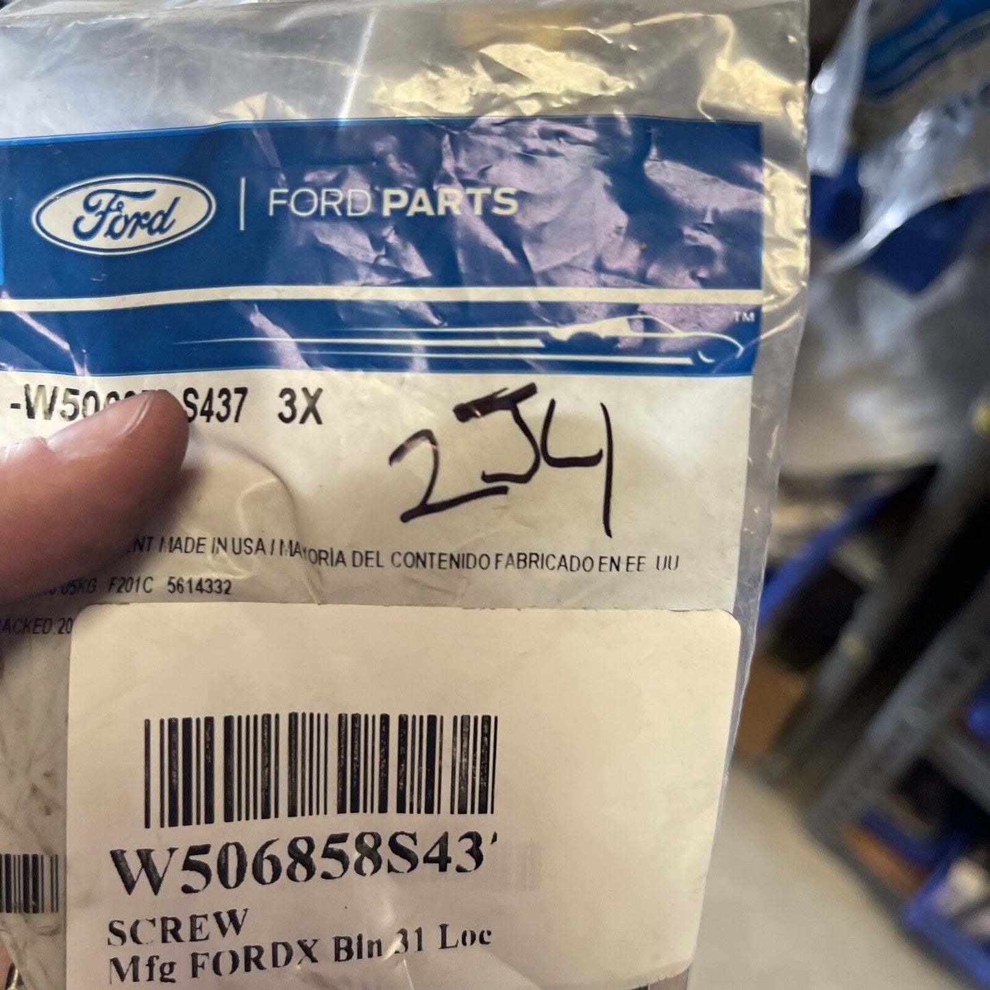 New OEM Genuine Ford SSV Plug-In Hybrid 2013-2020 Trunk Lid Screw W506858S437