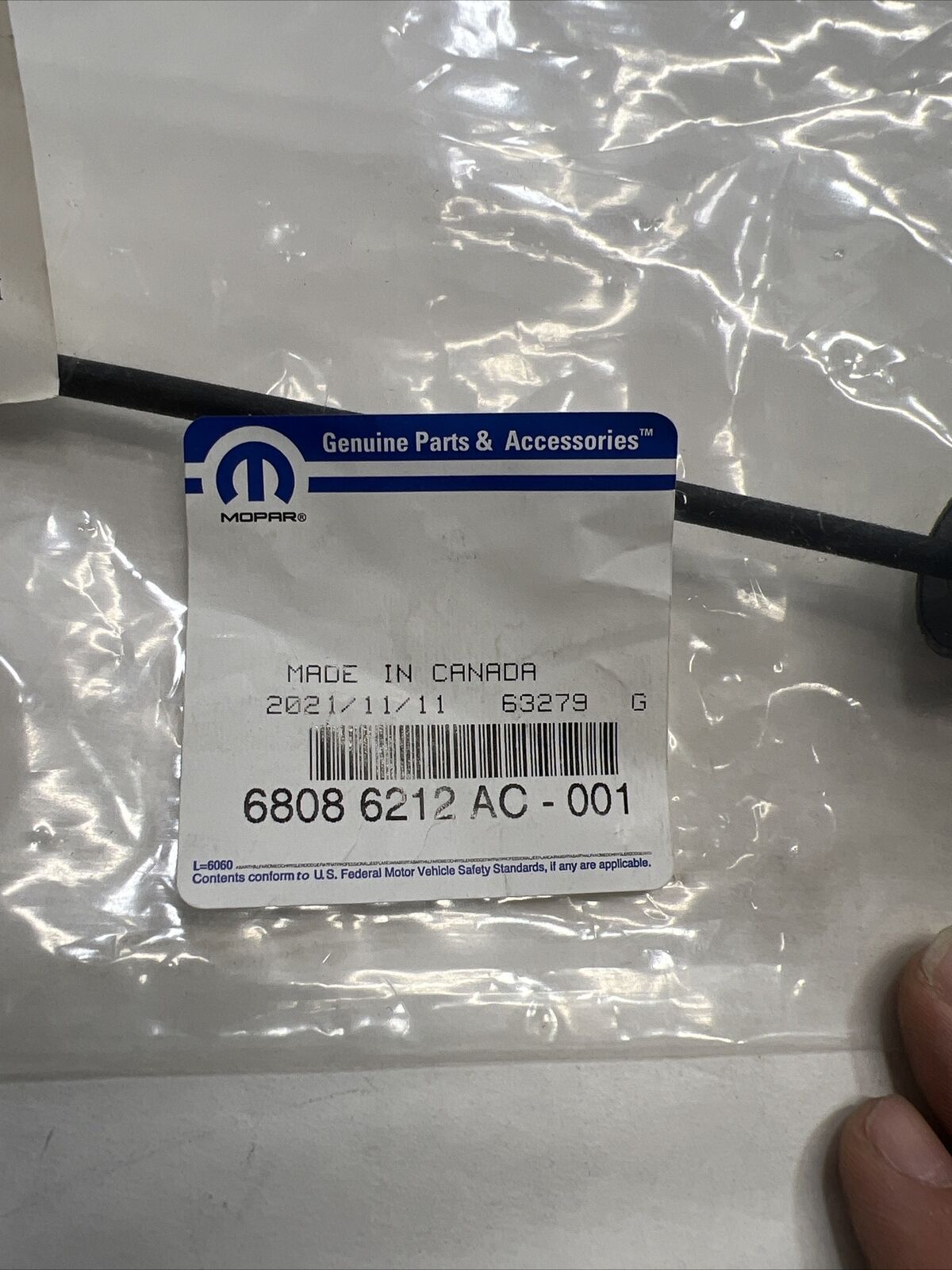 Genuine OEM Mopar Seat Back Release Cable 17-19 Jeep Grand Cherokee 68086212AC