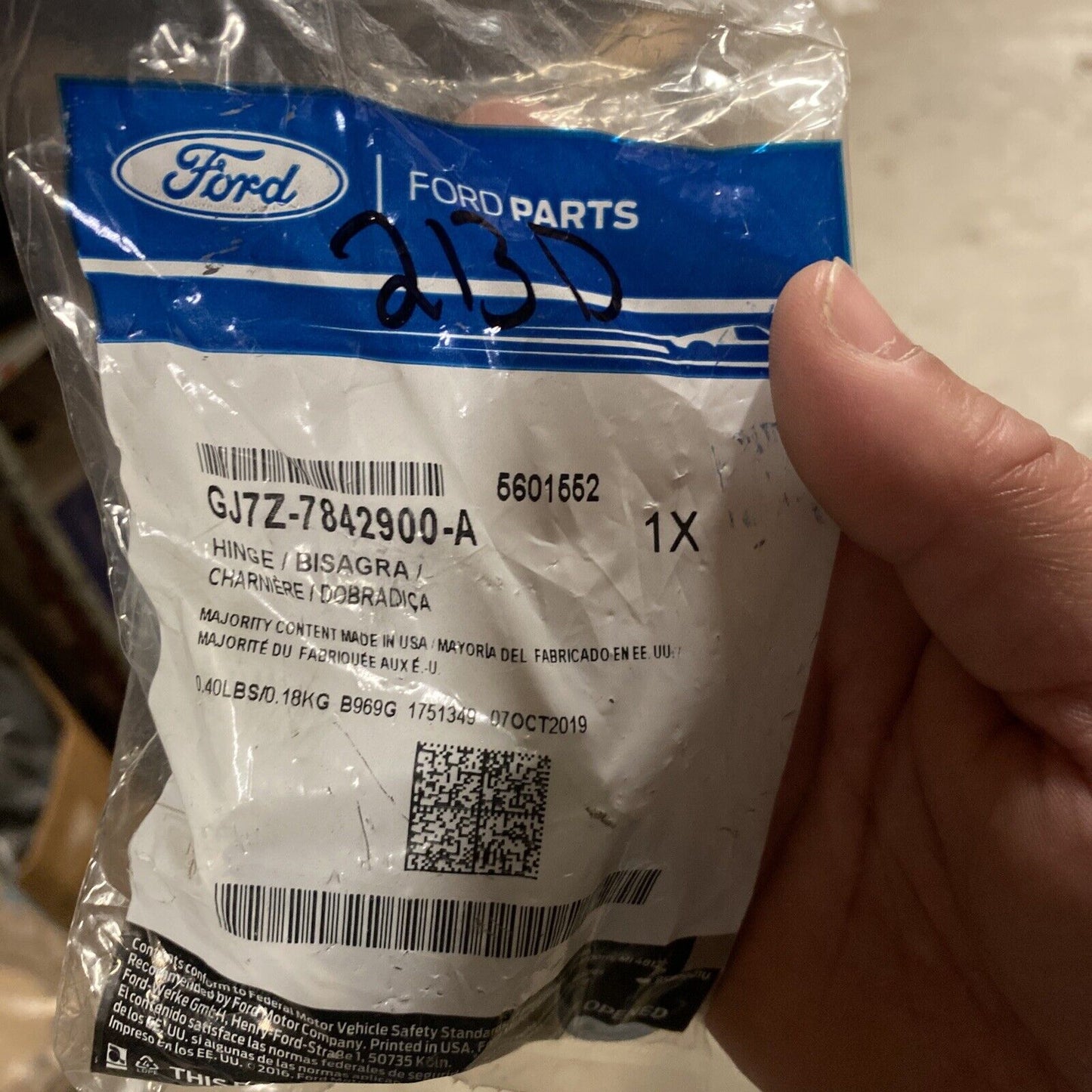 New OEM Ford Lincoln MKC 2019 Tailgate Hatch Hinge  GJ7Z-7842900-A