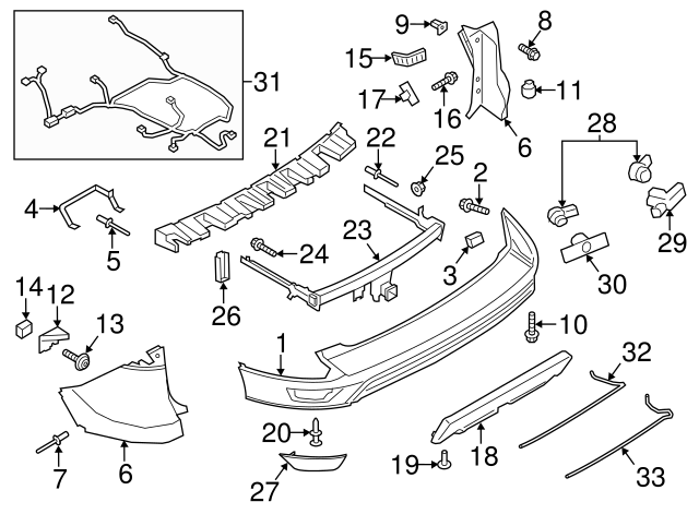New OEM Ford Escape Lower Bumper Support Driver Side 2013-16 CJ5Z-17D943-D