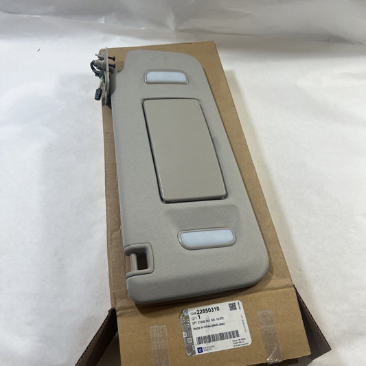 Genuine OEM GM Chevrolet Right Passenger Side Sunvisor 2007-14 Gray 22850310