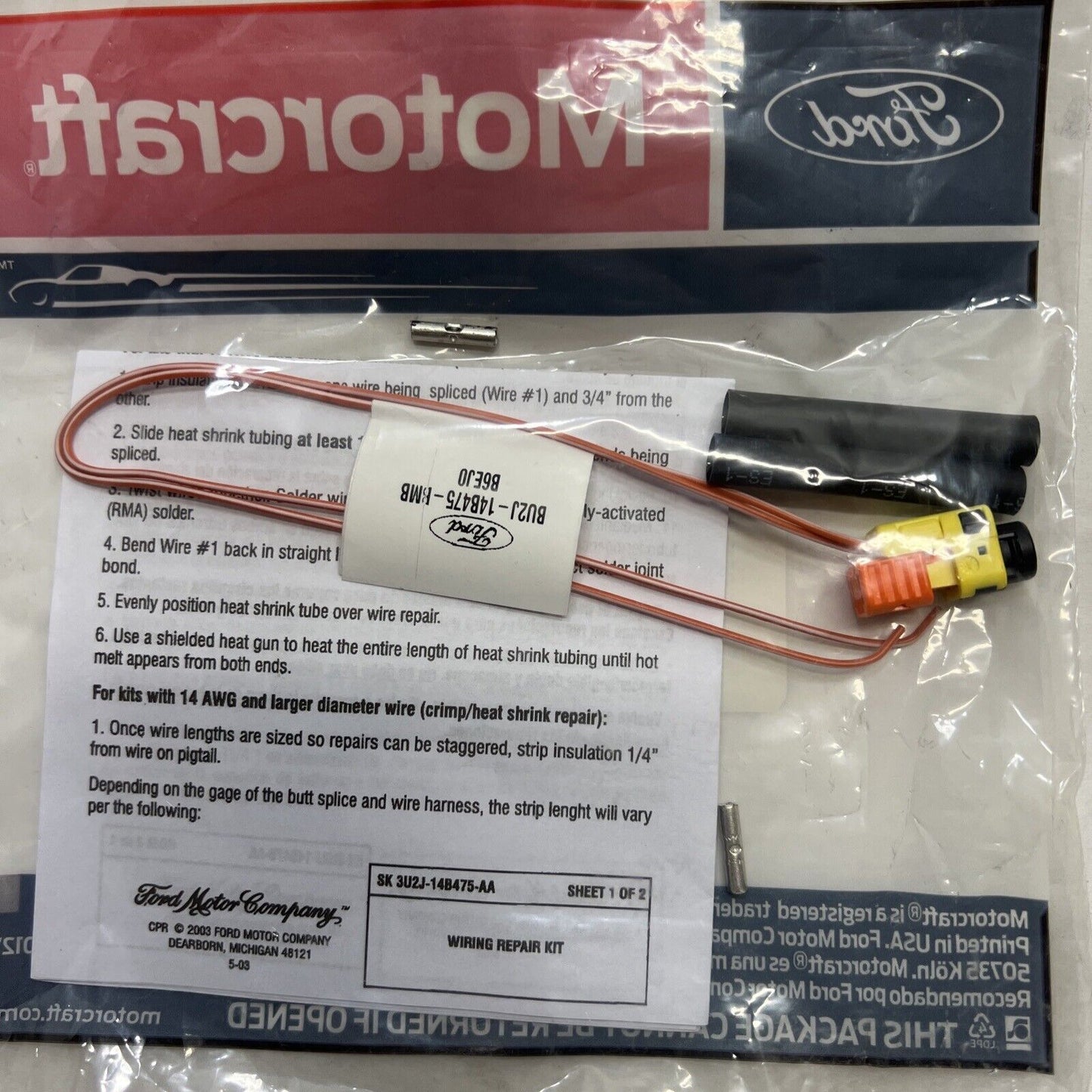 New OEM Genuine Ford Wire Assembly Motorcraft  WPT1680