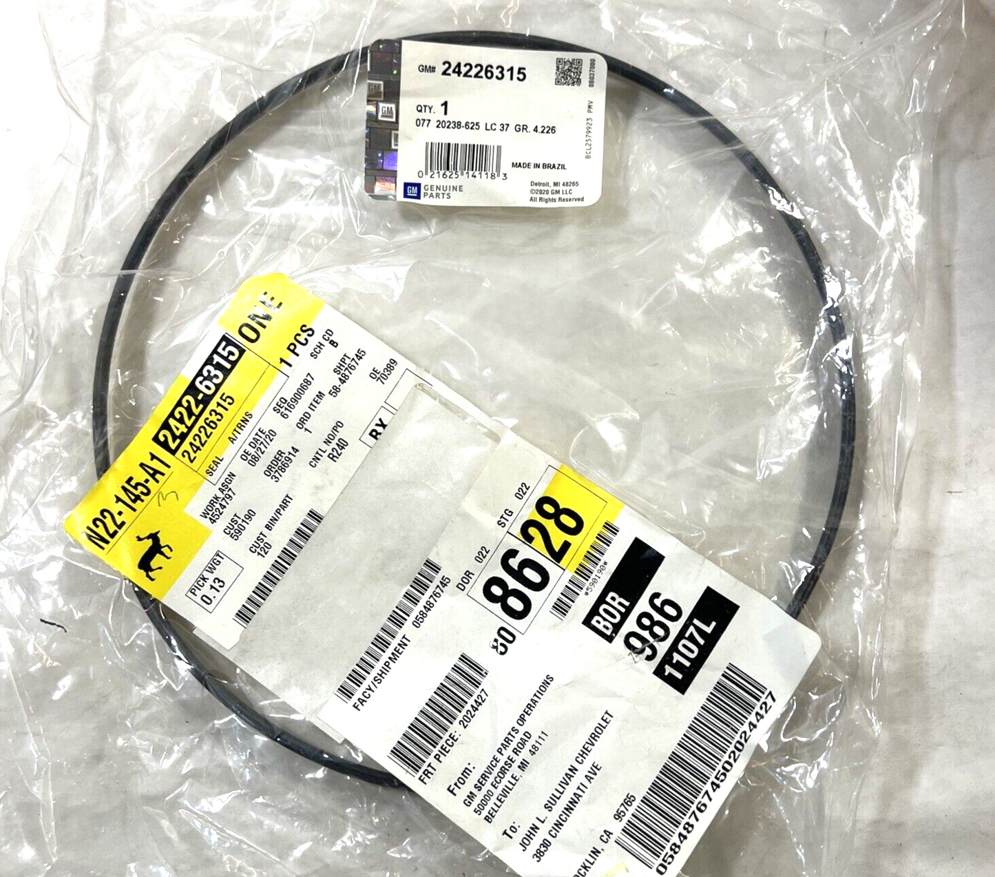 Genuine OEM GM Chevrolet Automatic Transmission Fluid Pump Seal 03-14 24226315