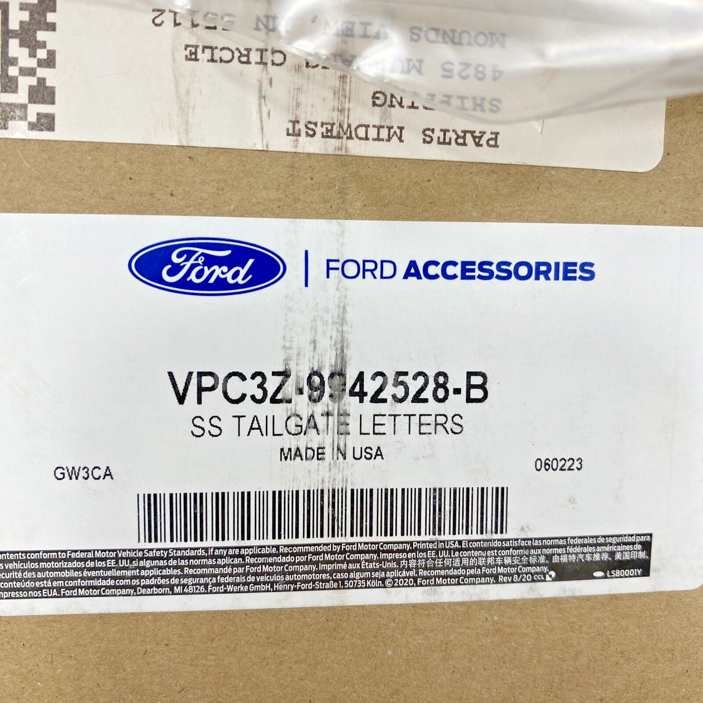 NEW OEM Ford Super Duty Polished Stainless Tailgate Letter Emblems VPC3Z9942528B