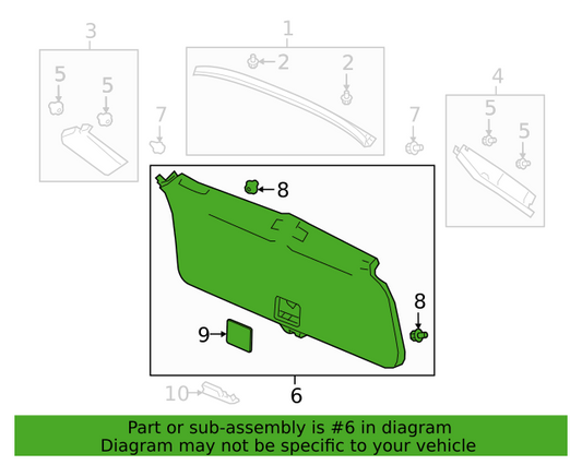 New OEM Genuine Honda Lower Lining Assembly Tailgate 84431TGSA01ZA