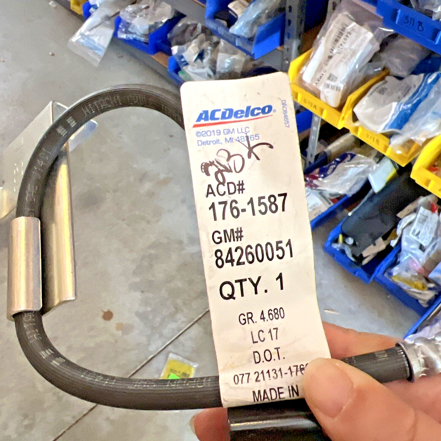 Genuine OEM GM ACDelco Front Left Side Brake Hydraulic Hose 1761587 84260051