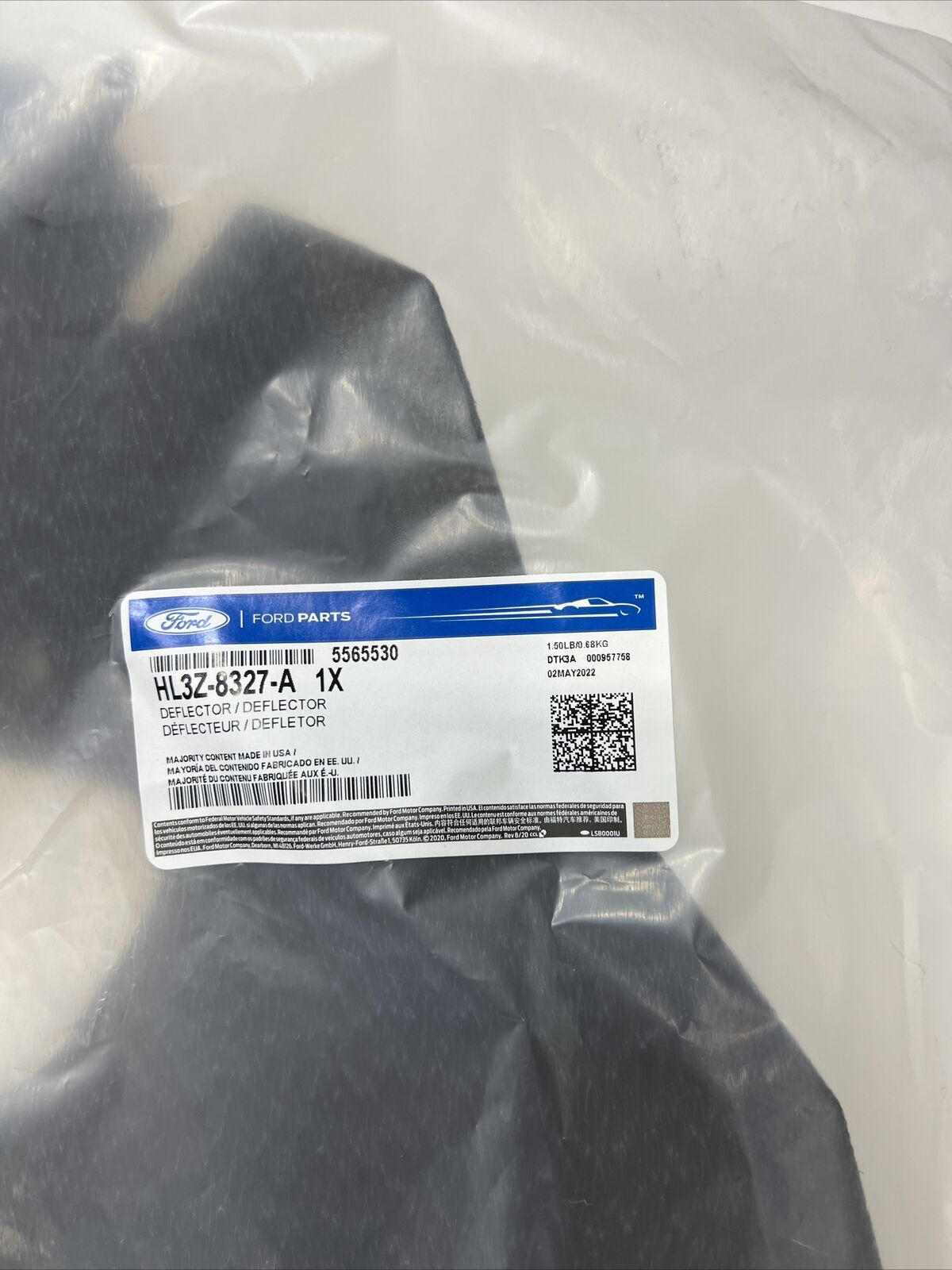 New OEM Genuine Ford F-150 2017 Lower Radiator Air Deflector hl3z8327a