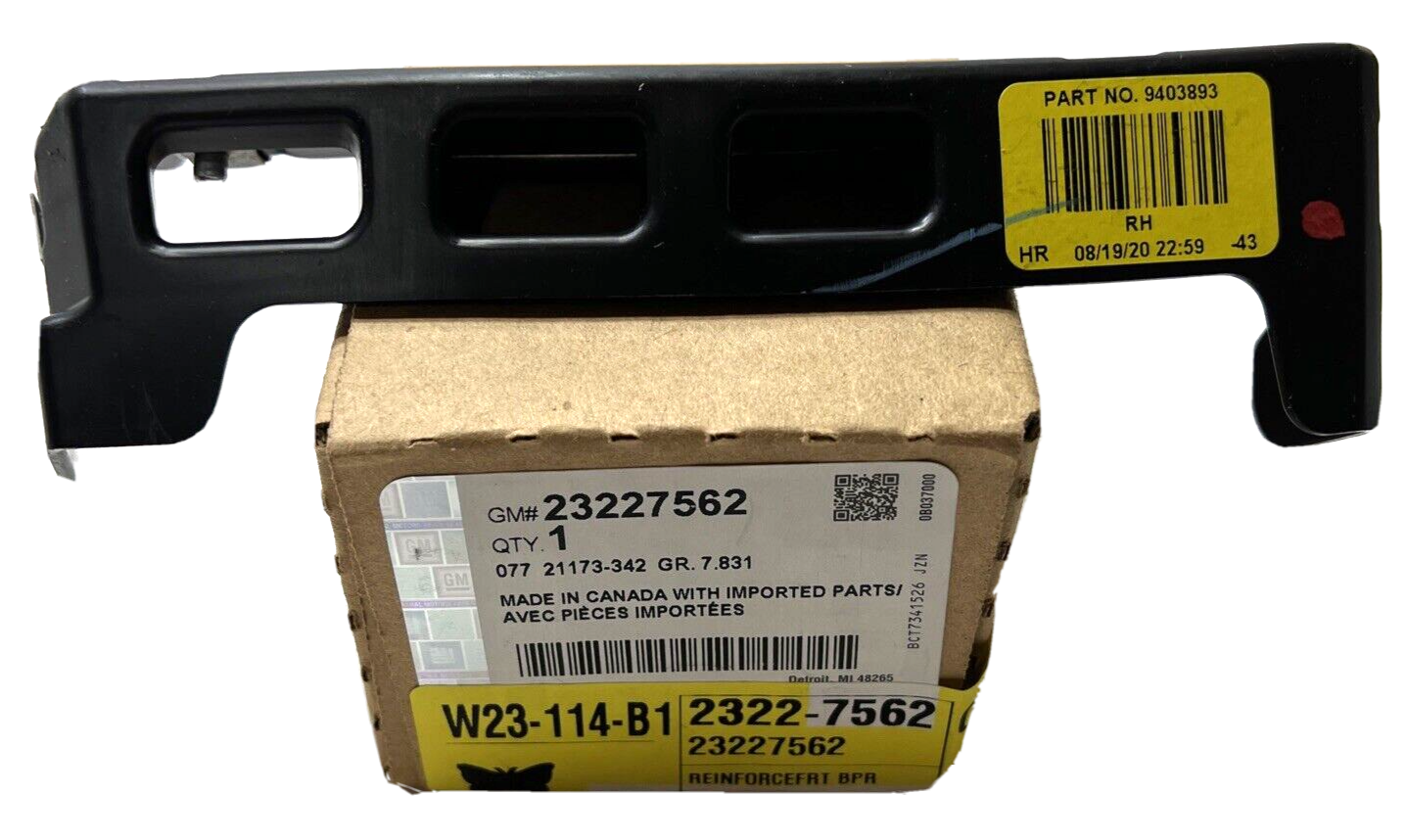 New OEM Genuine GM 2018-2022 Right Passenger Side Bumper Reinforcement 23227562