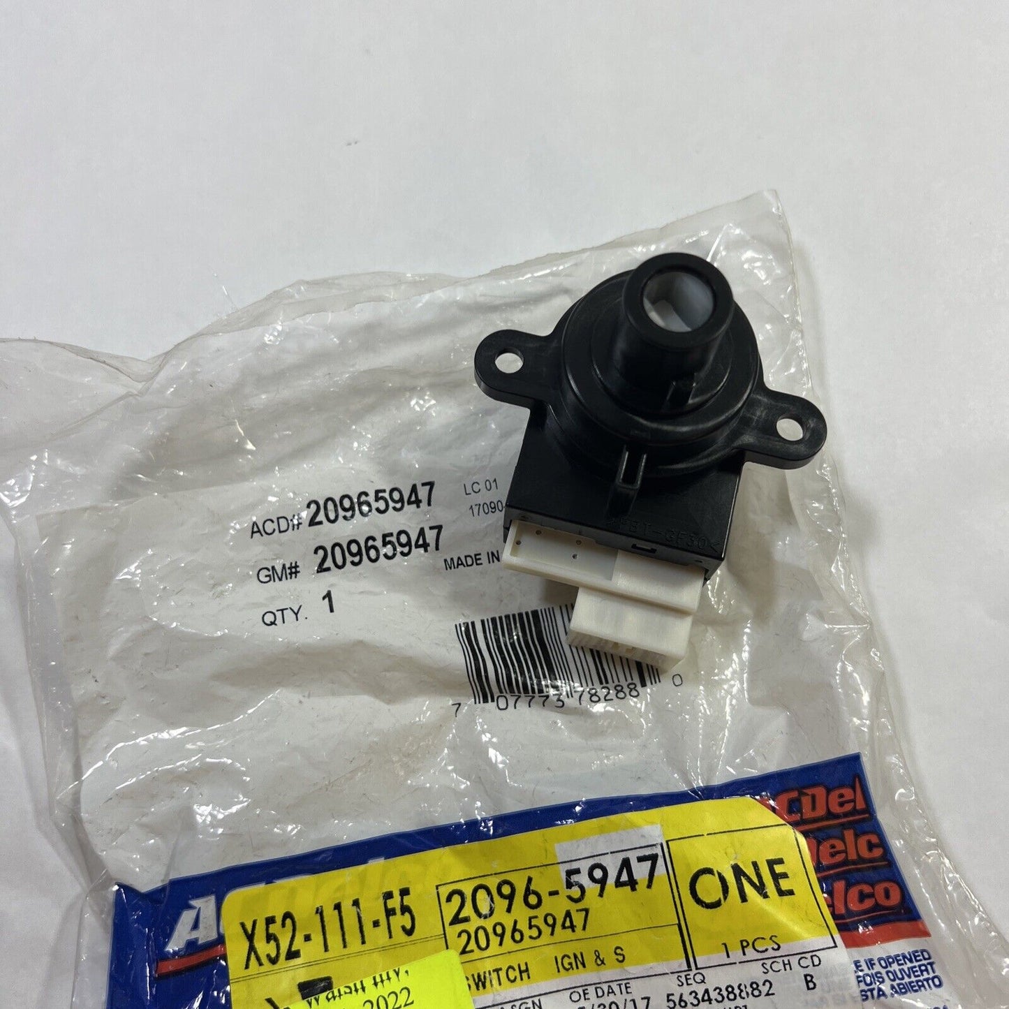 Genuine OEM GM ACDelco Enclave Ignition Switch 2007-2017 20965947