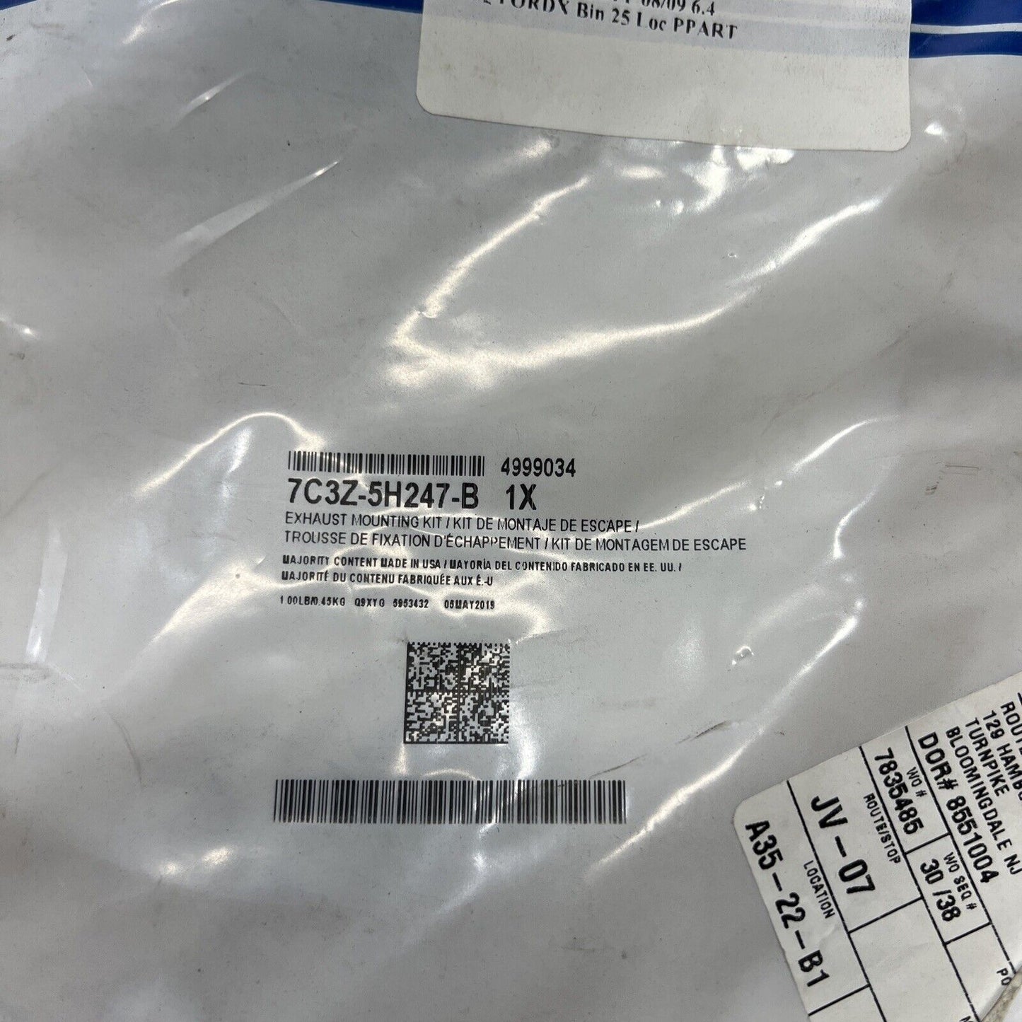 New OEM Genuine Ford 2008-2010 Rear Side Gasket 7C3Z5H247B