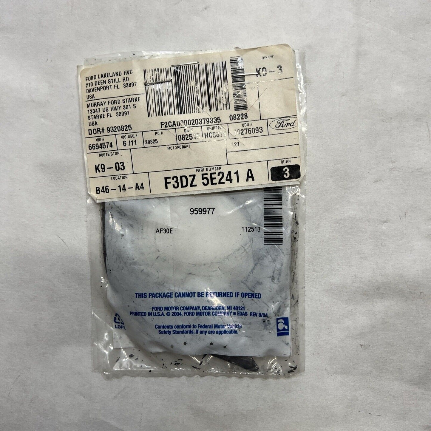 New OEM Genuine Ford Freestar 90-07 Rear Catalytic Converter Gasket F3DZ5E241A