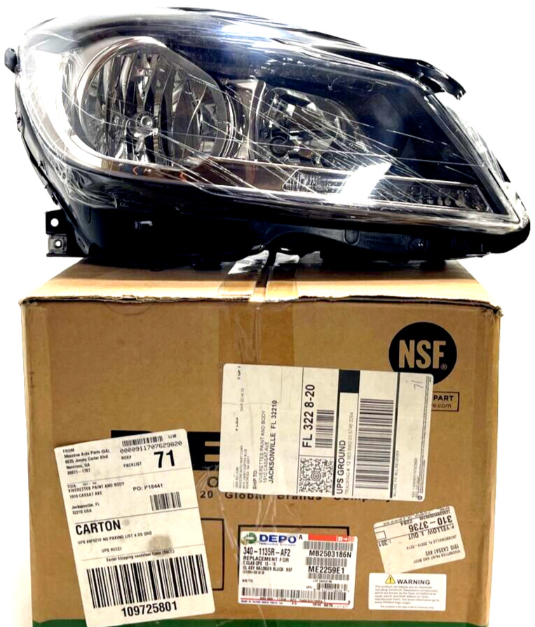 New Depo for Mercedes Benz C 250 Right Composite Headlamp Light ‎340-1135R-AF