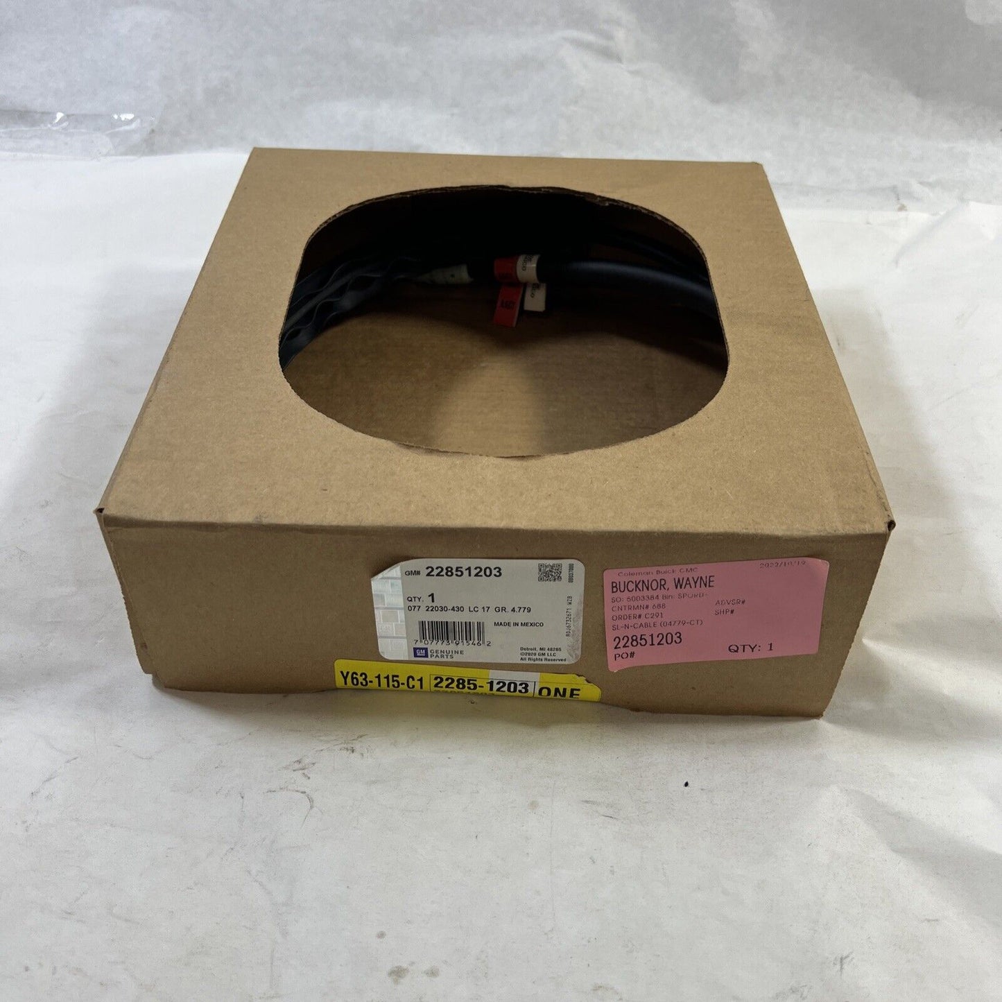 Genuine OEM GM Escalade ESV Rear Left Driver Side Cable 2010-2014 22851203