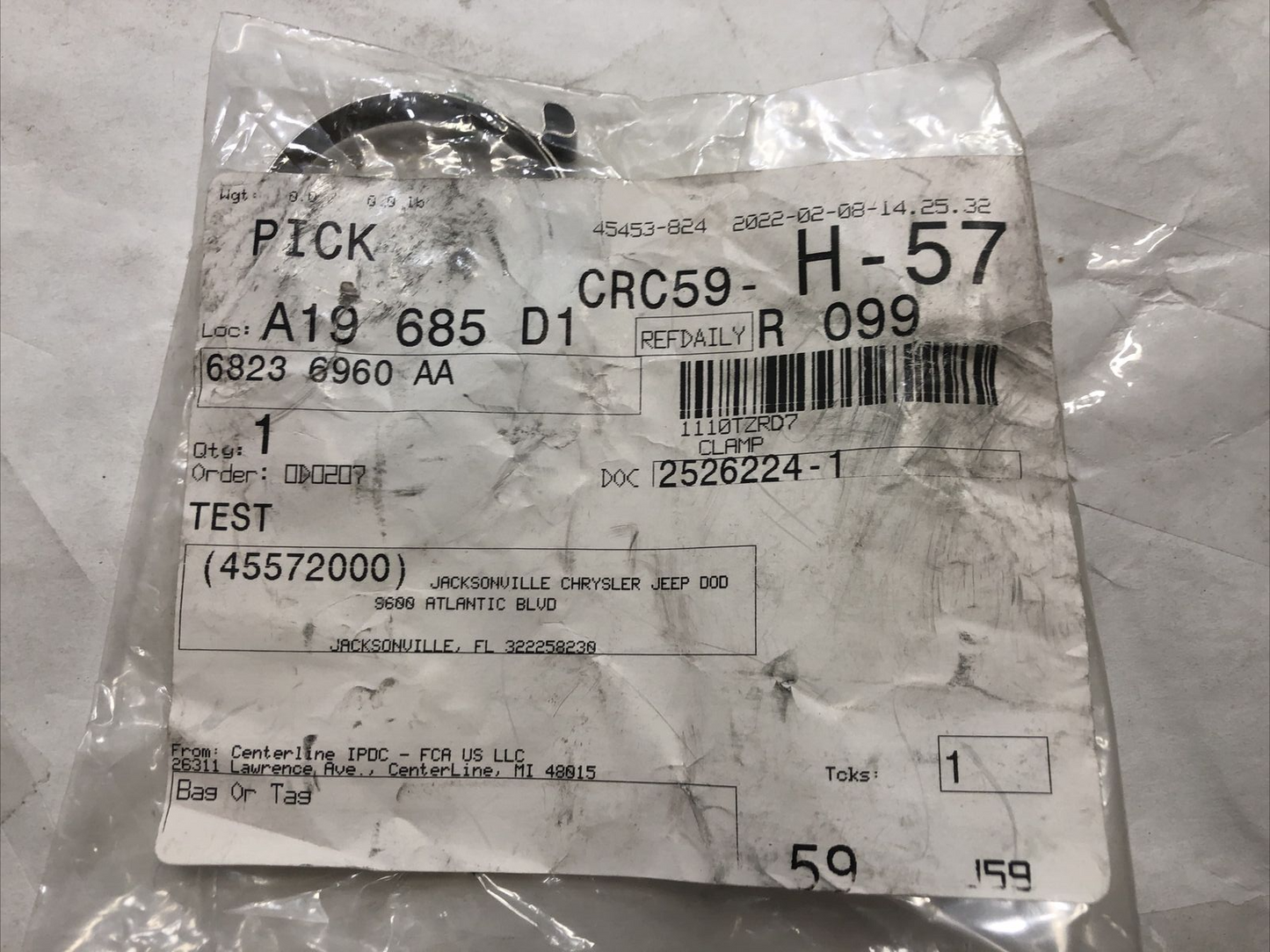 New OEM Genuine Mopar Chrysler Jeep 2014-2021 Upper/Lower Hose Clamp 68236960AA