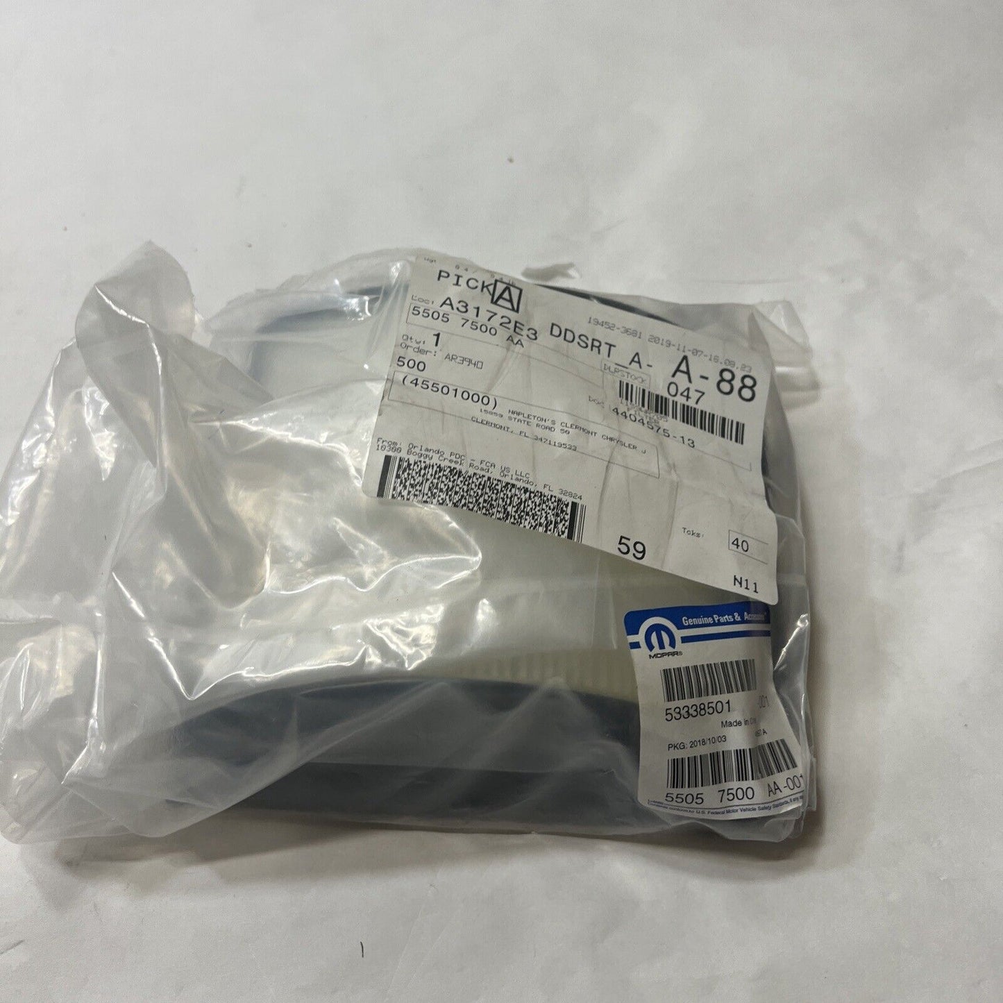 New OEM Genuine Mopar Vacuum Filter 55057500AA